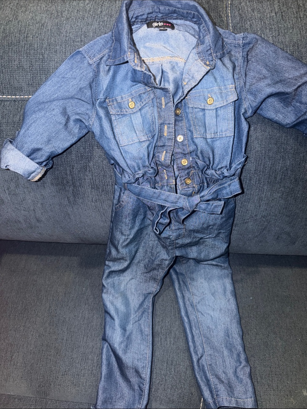 Denim Belted Jumper